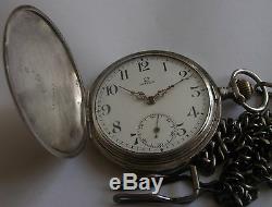 Very Rare-omega-silver O, 900-swiss Pocket Watch Men, S