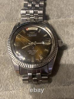 Very Rare vintage 1970s Swiss Technos Star Chief automatic Day-Date, 200m