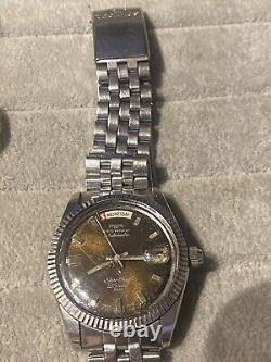 Very Rare vintage 1970s Swiss Technos Star Chief automatic Day-Date, 200m