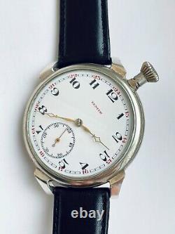 Vintage 1913`s Wide Face Enameled GRAND PRIX Paris 1900 rare Swiss Men`s Watch