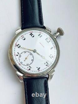 Vintage 1913`s Wide Face Enameled GRAND PRIX Paris 1900 rare Swiss Men`s Watch