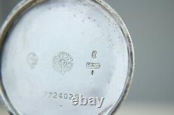 Vintage 1928`s ENGRAVED SILVER Wide Face rare Men`s Swiss Wristwatch