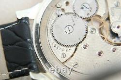 Vintage 1928`s ENGRAVED SILVER Wide Face rare Men`s Swiss Wristwatch