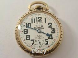 Vintage 1950 Harper Swiss Railway 10CT Rolled Gold 16s Pocket Watch VGC Rare