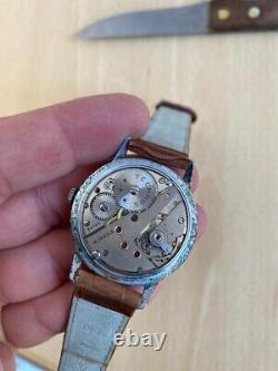 Vintage 1950s Rare Men's Technos AS 1130 15 Jewels Swiss Made 34mm Watch