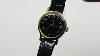 Vintage 1960s Swiss Capri Watch For Women Ladies Rare Vintage Black Dial Gold Case Swiss Made Watch