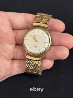 Vintage 1970 Bulova 11BL Men's 17 Jewels Swiss Thin Dress Watch RARE & Runs