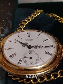Vintage ARNEX Pocket Watch Oriosa Incabloc Mechanical Swiss Chain Box Rare Old