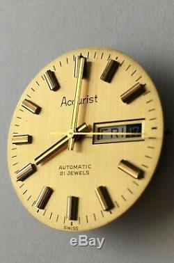 Vintage Accurist Automatic Watch Solid GOLD 9K 21 Jewels Swiss made RARE