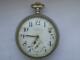 Vintage Alpina Pocket Watch Mechanical Open Face Locomotive Swiss Rare Old 20th