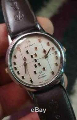 Vintage Ardath Wisdom Dual -Time Mechanical True Rare Man's Swiss Wrist Watch
