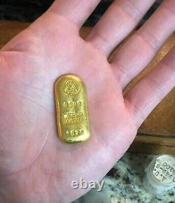 Vintage Argor Chiasso Swiss Poured. 999 Gold Bar 50 Grams 1.6oz Super Rare