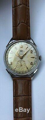 Vintage Benrus Watch Calendar Swiss 17 Jewels Model CE 1 Cased & Timed USA RARE