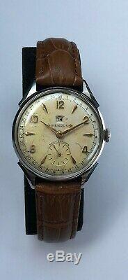 Vintage Benrus Watch Calendar Swiss 17 Jewels Model CE 1 Cased & Timed USA RARE