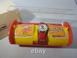 Vintage Bradley Time Mickey Mouse Swiss Made Watch with Original Case RARE
