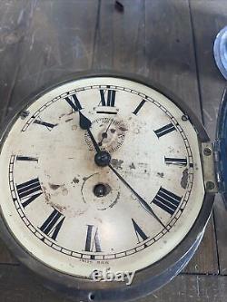 Vintage Brass Marine Clock Swiss Made -super Rare