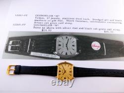 Vintage Bulova Conselor M 17j Swiss 18k Gp Mens Wristwatch Serviced Rare C1970