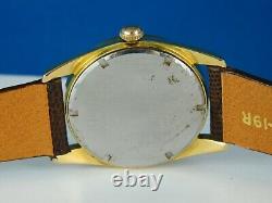Vintage Bulova International 17j Swiss 18k Gp Mens Watch Serviced Rare C1960