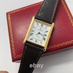 Vintage Cauny Tank Gold Plated Manual Winding Men's Ultra Rare Swiss Watch 25mm