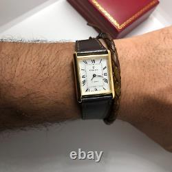 Vintage Cauny Tank Gold Plated Manual Winding Men's Ultra Rare Swiss Watch 25mm