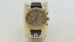 Vintage Chronograph Suisse 18k Gold With 18k Vacheron Case-rare