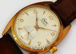 Vintage Collectible Rare Swiss Men's Wristwatch Creation 17JGold Plated Watch