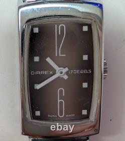 Vintage DIAREX Jewelry Mechanical SWISS Tank Watch. 1970s RARE