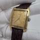 Vintage DOXA Mens Tank Wrist Watch Mechanical Wind Up Gold Plated Swiss Rare