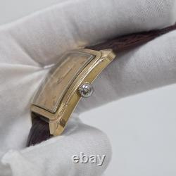 Vintage DOXA Mens Tank Wrist Watch Mechanical Wind Up Gold Plated Swiss Rare