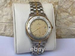 Vintage Delma Watch Two Toned Silver Gold Mint Condition With Case Swiss So Rare