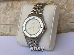 Vintage Delma Watch Two Toned Silver Gold Mint Condition With Case Swiss So Rare