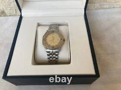 Vintage Delma Watch Two Toned Silver Gold Mint Condition With Case Swiss So Rare