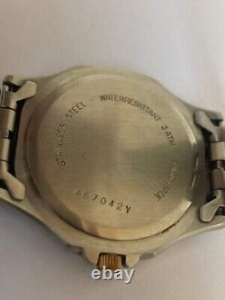 Vintage Delma Watch Two Toned Silver Gold Mint Condition With Case Swiss So Rare