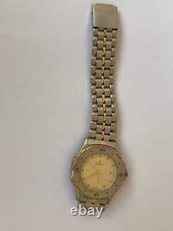 Vintage Delma Watch Two Toned Silver Gold Mint Condition With Case Swiss So Rare