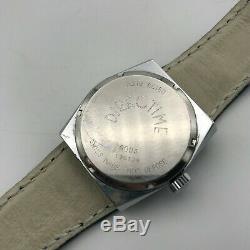 Vintage Directime LIP Baschmakoff Jump Hour RARE Swiss Mechanical Men Watch Blue