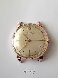 Vintage Doxa 14k Rose Gold watch Swiss made Antimagnetic Mint Condition Rare