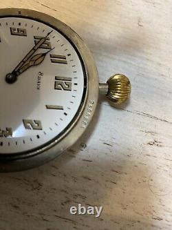 Vintage Doxa Pocket Watch Mechanical Brevet 8 Days Swiss Dial Mens Rare Old 20th