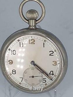 Vintage Doxa Watch WW2 Pocket Mechanical Swiss Face Open Rare Old 15 jewels Work