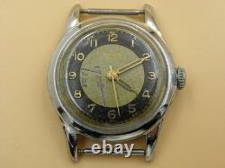 Vintage Doxa sa 11 1/2 1147 Rare Military watch Tuxedo Bicolor dial Swiss Made