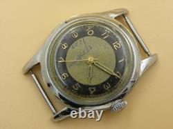 Vintage Doxa sa 11 1/2 1147 Rare Military watch Tuxedo Bicolor dial Swiss Made