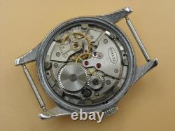 Vintage Doxa sa 11 1/2 1147 Rare Military watch Tuxedo Bicolor dial Swiss Made