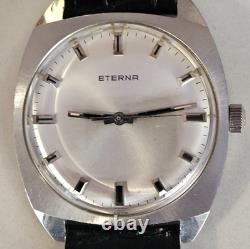 Vintage ETERNA Mechanical Men's Watch Cal 1476K RARE 17J Swiss Steel'65 MINT