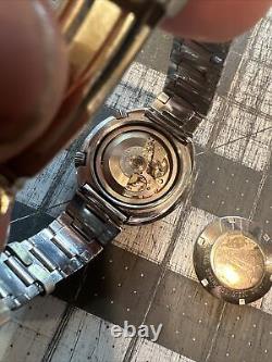 Vintage Elgin 352 Automatic Day Date 17j Swiss Mens Watch Rare Tachometer