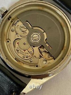 Vintage Elgin Watch Automatic Swiss Silver 25 Jewels 1960's Gents 36mm Rare Mens