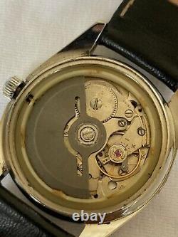 Vintage Elgin Watch Automatic Swiss Silver 25 Jewels 1960's Gents 36mm Rare Mens