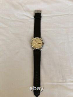 Vintage Elgin Watch Automatic Swiss Silver 25 Jewels 1960's Gents 36mm Rare Mens