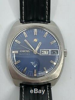 Vintage Enicar Ocean Automatic Day/Date Swiss Watch with rare Panalpina logo