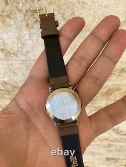 Vintage Eterna Q Watch Swiss Gold 122.6141.20 1980's Black Rare Working Mint