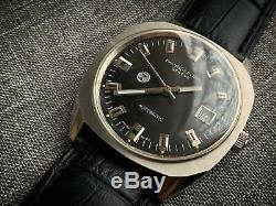 Vintage Favre Leuba Gents Automatic Watch, Rare, Swiss Black dail. REF 33832