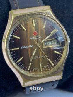 Vintage Felca Airmaster Watch Automatic Rotomatic 1950's Ultra Rare 35 MM Swiss